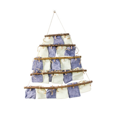 

Merry Christmas Xmas Countdown Calendar With Storage Bag Decorations Hanging Pendant Decorations