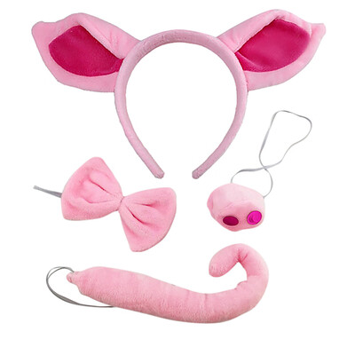 

〖Follure〗Pig Headband Ears&Tail Set Costume Accessory Pink