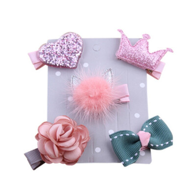 

Baby Girls Cute Cartoon Hair Clip Hairpin Toddler Kids Children Hair Accessories Headwear Hair Hoop Set