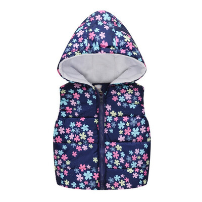 

Autumn Winter Vest Baby Boy Girl Print Wearing Vest Children Cotton Warm Outwear Coat Children Clothes