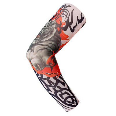 

2Pcs Long Tattoo Sleeve Sun Protection Cooling Arm Sleeves Cover Sunscreen Sleeves Oversleeve Outdoor Sports Cycling Accessories