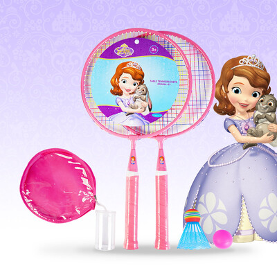 

Disney Childrens Big Round Beater Beginner Training Badminton racket Parent-child interactive toy Sophia Princess