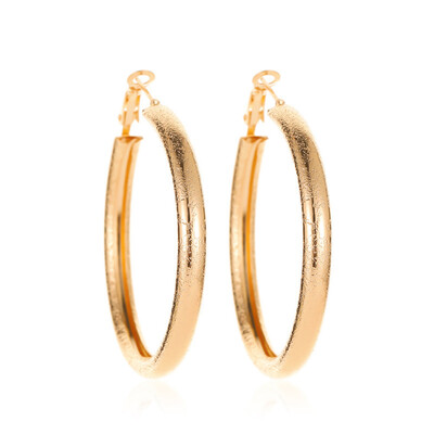 

Popular Gold Silver Hoop Earrings Personality Thick Round Earrings Earrings Jewelry