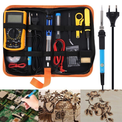 

EU PLUG Electric Soldering Iron Kit Digital Multimeter Tool Set