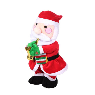 

Cute Electric Santa ClausSnowman Doll with Music Sway Saxophone Christmas Foyer Decoration Trumpet Singing Dancing Electric Toy