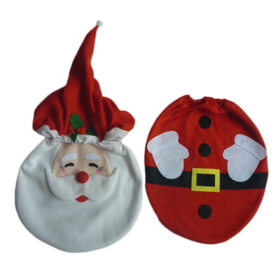 

New Hot Santa Claus Toilet Seat Toilet Lid&Radiator Cap&Towel Sets Three-piece