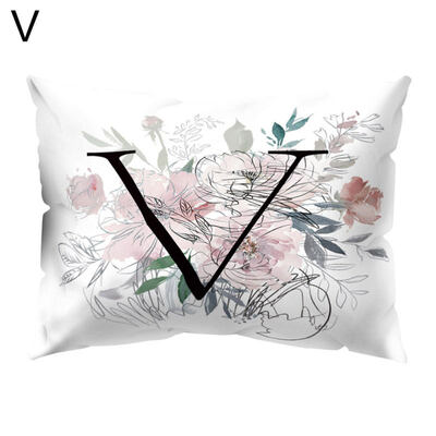 

Vintage Flower Letter Throw Pillow Protector Case Cushion Cover Bedding Articles