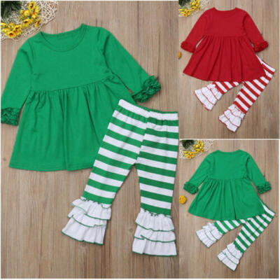 

Newborn Baby Girl Kid Autumn Clothes Long Sleeve Tops T-ShirtPant Set 2-7 Years