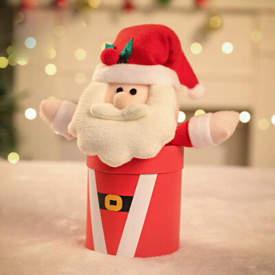 

Tailored Christmas Plush Doll Candy Box Gift Box Christmas Window Desktop Decoration