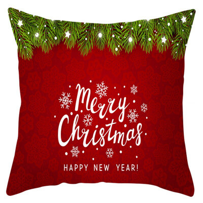 

45x45cm Christmas Red Pillowcase Soft Peach Velvet Decorative Printed Pillowcase With Zipper Poszewki Na Poduszki Kissenbezug