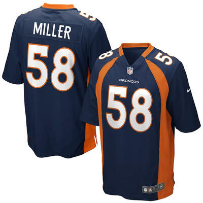 

Mens Football Jersey Denver Broncos Von Miller Navy Blue Alternate Game Jersey
