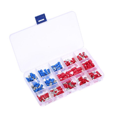 

140PcsBox Assorted Insulated Terminals Crimp Electrical Wire Cable Connector Kit Spade Set with Storage Box