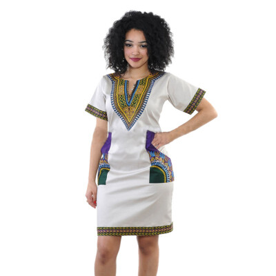 

Dashiki Vintage hippie Print Dresses Vestido Vintage Hippie Dress Tribal Print Boho Clothing