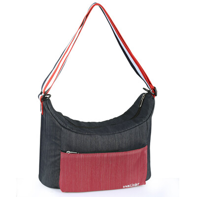 

Universial Stroller Organizer Bag Diaper Bottle Storage Bag Cup Holder with Shoulder Strap Purple