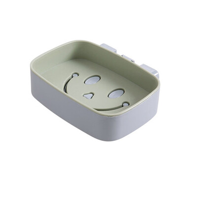 

Toponeto Smile Face Wall-Mounted Soap Holder Bathroom Storage Box Drain Soap Dish Sucker
