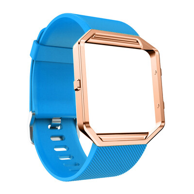 

〖Follure〗Silicon Bracelet Watch Band Wrist Strap With Metal Frame For Fitbit Blaze