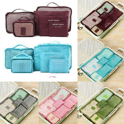 

6Pcs Travel Cosmetic Makeup Bag Toiletry Case Wash Organizer Storage Hanging