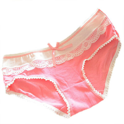 

Lovely Briefs Womens Multi-Color Cotton Soft Lace Bow-knot Underwear Briefs Knickers