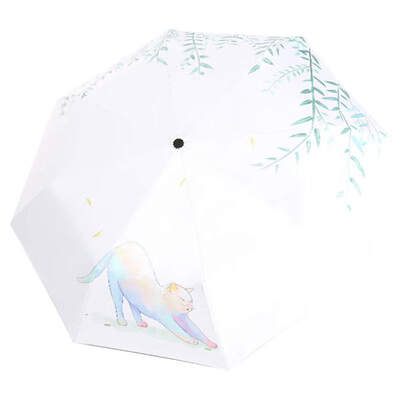 

Summer 3 Folding 8 Bones Portable Travel Umbrella Windproof Double Purpose For Sun Protection And Rain