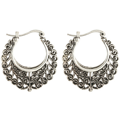 

1 Pair Fashion Tribal Spiral Drop Earring Weight Charming Flower Vintage Hoop Ear Piercing Jewelry