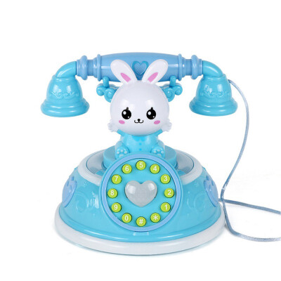 

Children Vintage Cartoon Telephone With Light Music Early Education Story Machine Simulation Telephone Baby Education Gift
