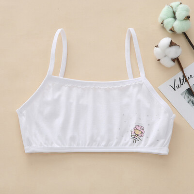

Young Girls Training Bra Soft Cotton Underwear For Teenage Puberty Cotton Child Bra For Kids Students 8-16 Yrs