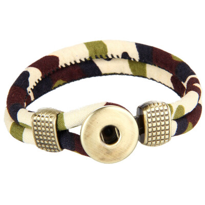 

New Sale Retro Camouflage Green Bronze Bracelets Casual Button Buckle Bracelet