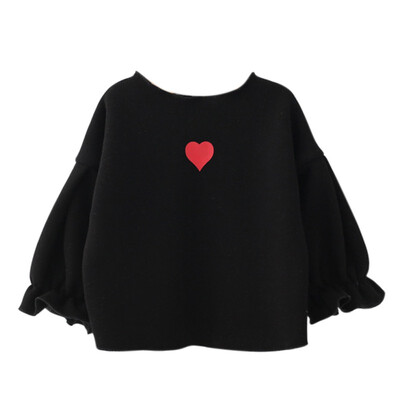 

2019 Spring Baby Girl Sweater Clothes Sweetie Heart Tops Print Cardigan Long Sleeve Coat Sweatshirt For Girls 1-5Y