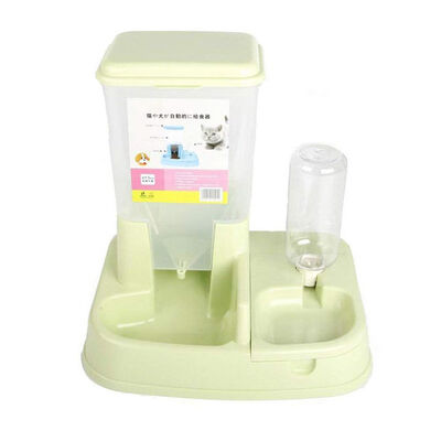 

Dual Port Dog Automatic Feeder Automatic Water Dispenser Cat Drinking Fountain Food Dish Bowl Pet Supplies