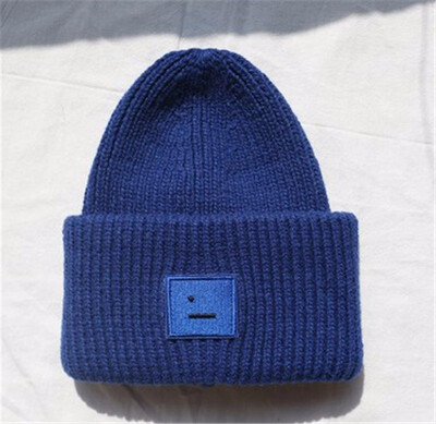 

New Smiley hats knitted wool caps thick needles wool winter hats boys&girls
