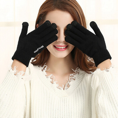 

Men Women Full Finger Touch Screen Winter Warm Open-palm Lined Thermal Gloves