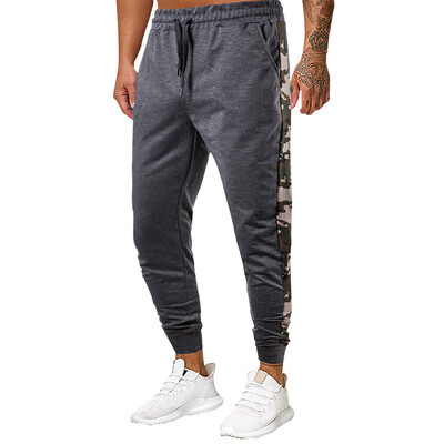 

Gobestart Mens Casual Fitness Patchwork Bodybuilding Pocket Skin Full Length Sports Pants