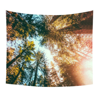 

tapestry Forest Starry Printed Polyester Fabric Wall Hanging Decor Mural Beach Towel Bedspread Picnic Blanket for home decor