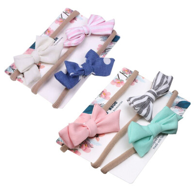 

New Arrival 6pcsset Baby Headband Bow Headwear Good Elastic Boy Girl Beanie Spring Autumn Childrens hair accessories F2