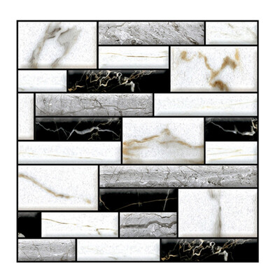 

3D Stereo Tile Stickers Anti-collision Stickers PVC Wall Stickers DIY Kitchen Bathroom Home Wall Decal Vinyl 3D