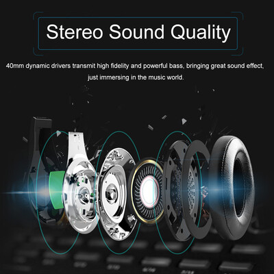 

ZEALOT B19 Bluetooth Headphone Wireless Stereo Earphone Foldable Over Ear Headset 35mm AUX In LCD Display FM Radio TF Card Slot w