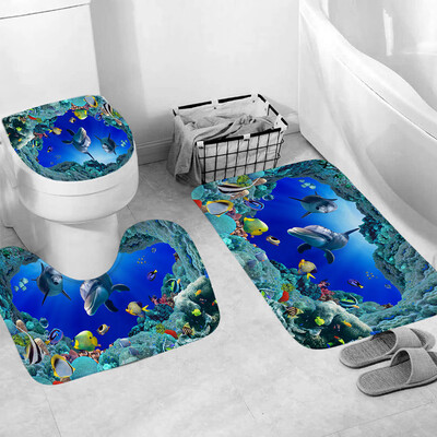 

〖Follure〗3pcs Non-Slip Fish Scale Bath Mat Bathroom Kitchen Carpet Doormats Decor