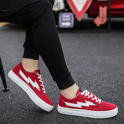 

2018 new genuine canvas shoes autumn Korean version of mens casual wild trend social youth boys flat shoes