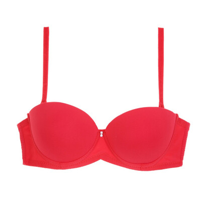 

Sexy Lingerie Solid Color Smooth No Trace Half Cup Gather Wedding Dress Invisible Bra