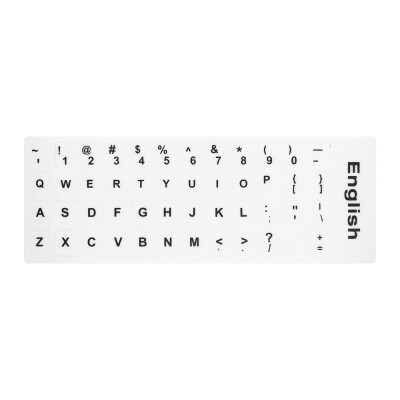 

English QWERTY Replacement Keyboard Sticker with Big Letters Non-Transparent Universal for Laptop Notebook