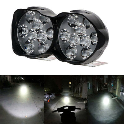 

30W 18-LED Motorcycle Dual Headlight Spotlight External Driving Fog Light Lamps