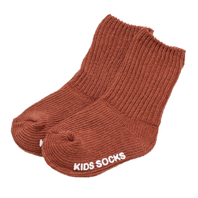 

Alphabet Thickened Wool Baby Socks Fashion Solid Middle Tube Socks Children Non-Slip New Warm Sock