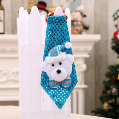 

〖Follure〗Christmas Tie Sequins Santa Claus Snowman deer Bear For Home Xmas Decoration