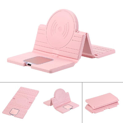 

Foldable Wireless Charger Inductive Mobilephone Charging Durable Skin Grade Silicone Waterproof Skidproof Anti-drop Video Watching