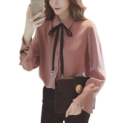 

Autumn Women White Shirt Long Sleeve Shirt Korean Style Women Clothing Streetwear Slim Chiffon Blouse Elegant Women Tops