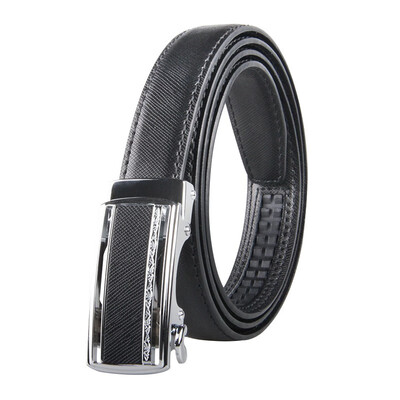 

Womens Automatic Buckle Genuine Leather Ladys Ratchet Holeless Belt Business High Quality Womens Real Belt for Pants