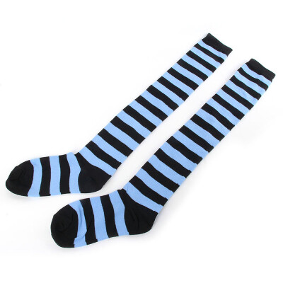 

Women Over Knee Socks Striped Thigh High Long Striped Stocking 11 Colors