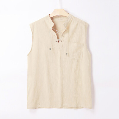 

Toponeto Fashion Mens Summer Slim Casual Multicolor Cotton Linen Short-sleeved Shirt