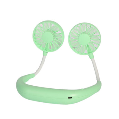 

Wearable Portable Hand Free Neckband Fan USB Rechargeable Personal Mini Double Fans 3 Speed Adjustable Outdoor Accessories