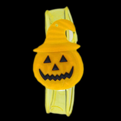 

Shiny Bracelet Skull Ghost Head Pumpkin Flash Wrist Strap Watch Halloween Decorative Bracelet